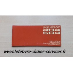 Carnet d'entretien