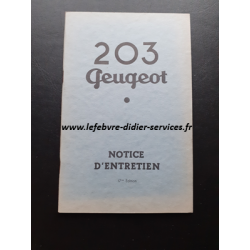Notice d'entretien 203